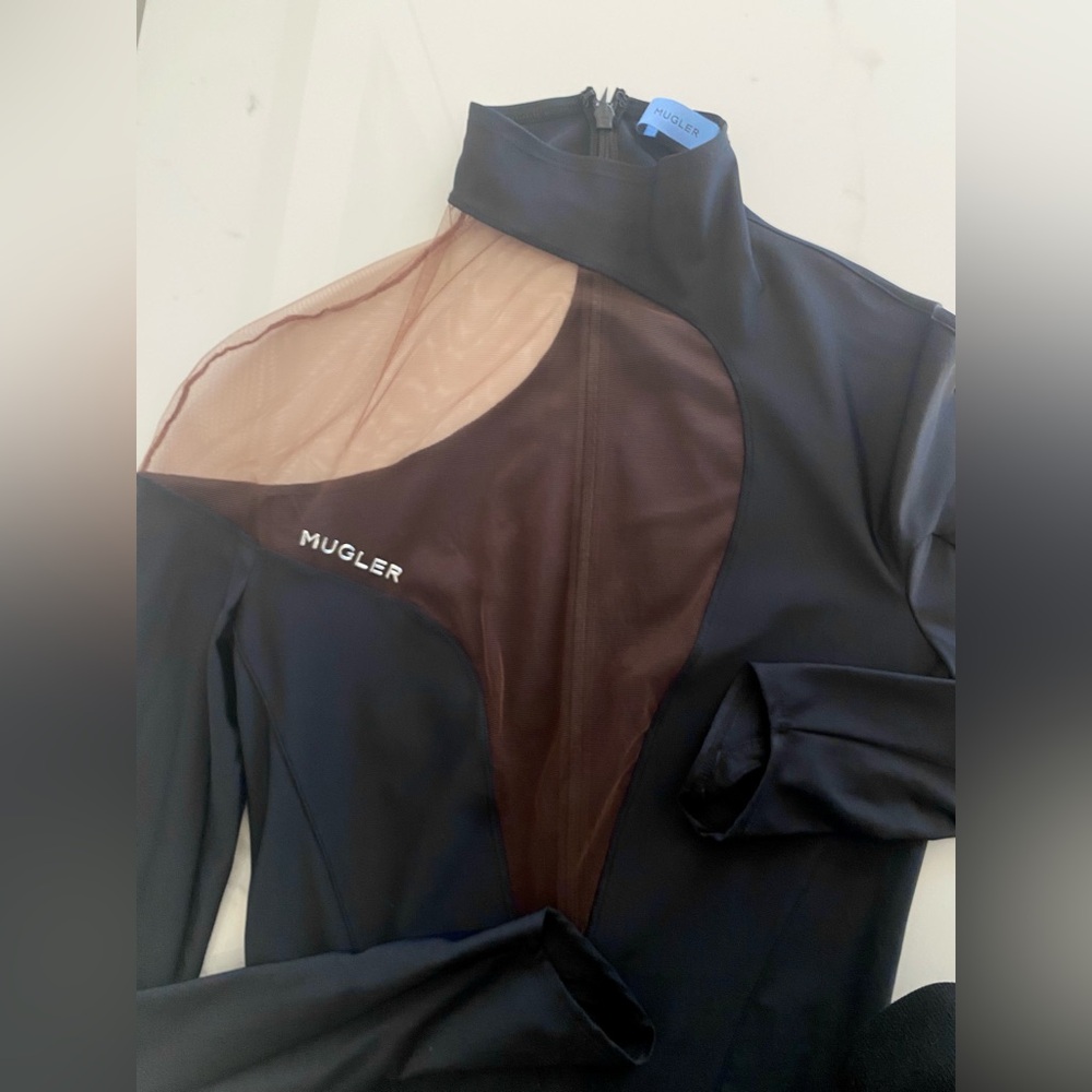Mugler Deep Mesh Bodysuit Sz 38 $660 - Picture 5 of 8